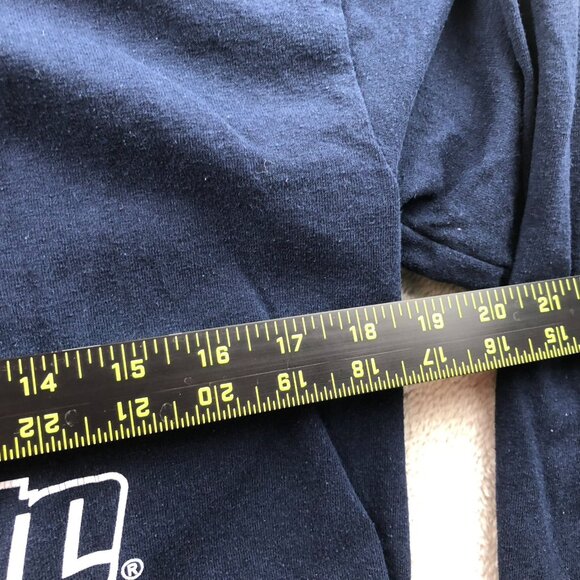 Gildan Mens Penn State T-Shirt Medium Long Sleeve Shirt Ultra Blend Navy Casual - Picture 5 of 11